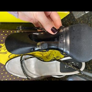 Black Gucci Stiletto with Satin Heel Size 10B